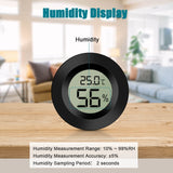 1 x RAW Customer Returns EEEKit 5 Pieces LCD Digital Hygrometer Thermometer, Mini Hygrometer Indoor Outdoor Humidity Meter Temperature Meter for Humidifier Dehumidifier Greenhouse Basement Baby Room, Black Round - RRP €15.99