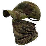 1 x RAW Customer Returns ehsbuy Military Camo Hat Airsoft Baseball Cap Neck Warmer Camouflage Visor Cap Army Flag Tactical for Hunting Paintball Shooting - RRP €20.16