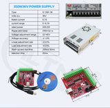 1 x RAW Customer Returns Single shaft 8mm CNC router set, 3 axis, 3 DM542 stepper motor drivers and Nema23 1200g in motor mach3 USB interface board power supply - RRP €194.62