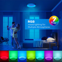 1 x RAW Customer Returns Matane LED ceiling light RGB dimmable 24W, ceiling lamp with remote control, lamps color change 3000K-6500K for living room bedroom children s room kitchen bathroom round 28cm - RRP €39.89