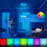 1 x RAW Customer Returns Matane LED ceiling light RGB dimmable 24W, ceiling lamp with remote control, lamps color change 3000K-6500K for living room bedroom children s room kitchen bathroom round 28cm - RRP €39.89