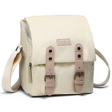 1 x RAW Customer Returns Cwatcun Camera Bag, Waterproof Small Camera Bags SLR Bag Vintage Canvas Photo Bag Unisex for SLR Cameras, White, S - RRP €31.73