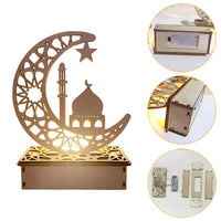 43 x Brand New Ramadan decoration lantern, LED Ramadan Mubarak decoration Eid Mubarak wood, LED moon star decoration tealight holder Eid decoration Muslim decoration, DIY Ramadan decoration for bedroom table decoration star  - RRP €877.2