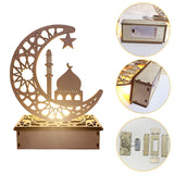 4 x Brand New pieces Ramadan decoration lantern, Ramadan decoration lamp wood, LED moon star decoration tealight holder Islam decoration Muslim decoration, DIY Ramadan Mubarak decoration for bedroom table decoration - RRP €60.48