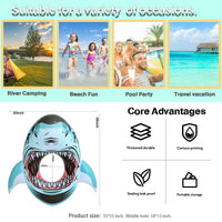 15 x Brand New Inflatable Shark Swimming Float, Pool Party Lounge Toys for Kids and Adults, Giant Inflatable Swim Ring Swimming Pool Summer Water Fun Shark Floaties - RRP €299.85