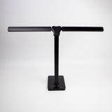 1 x RAW Customer Returns SOLMIRA Double Desk Lamp with USB Charging, 76 LEDs, Black, CE and RoHS Certified - RRP €12.99