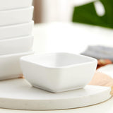 1 x RAW Customer Returns Swuut Ceramic Dipping Bowls Set of 6.3 Ounce Porcelain Small Mini Bowl Square Soy Sauce Plate Good for Tomato Sauce, Sushi Soy, BBQ White  - RRP €17.46