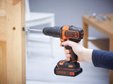 1 x RAW Customer Returns BLACK DECKER BDCHD18-QW Cordless hammer drill - 18V - 1.5 Ah - Lithium - 17.5 to 40 Nm - 0-360 and 0-1400 rpm - 2 speeds - 1 battery - Charger included - RRP €95.56