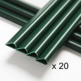 1 x RAW Customer Returns NAIMORUI privacy film privacy strip garden privacy fence incl. 20 fastening clips 450g m - double rod mats for garden fence, balcony 19cm 35m green - RRP €26.21