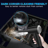 1 x RAW Customer Returns Kairiyard Electric Dust Blower Air Duster for PC Cleaning Set, 3 Speeds 91000 RPM Air Pressure Spray with LED Light, 9000 mAh Compressed Air Spray for Computer, Keyboard, Car, Pet House - RRP €40.67