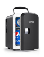 1 x RAW Customer Returns AstroAI Mini Fridge, 4 Liter Fridge 6 Cans, Small Refrigerator with 220V AC 12V DC Power Cord for Cars, Offices, Dorms and Cosmetics, Black - RRP €49.99