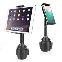 1 x RAW Customer Returns APPS2Car mobile phone holder car, 2-in-1 tablet holder cup holder car, adjustable car holder mobile phone compatible with 4.3-11 inch tablets, iPad Mini Air Pro, iPhone, all smartphones. - RRP €25.93