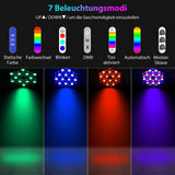 1 x RAW Customer Returns 4PCS LED Par Spotlight 36 LED 72W Disco Light Party Light RGB DMX512 with Remote Control, Stage Light 7 Light Modes DJ Light for Party Bar Stage Festive Show - RRP €105.99