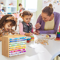 1 x RAW Customer Returns ALLILUYAA Pen Storage, Marker Organizer, Bamboo Pen Organizer, for Marker Pens Pens Pencils Art Brushes Stationary Organizer, for Classroom Office Decoration - RRP €32.99