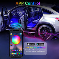 1 x RAW Customer Returns GZ5CG Car Interior Lighting Multicolor Ambient Lights 48SMD APP Control Music Sync 5V - RRP €18.68