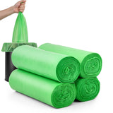 8 x Brand New 80 Pieces Green Garbage Bags, 22 Liter Dustbin Bags Ultra-Resistant Garbage Bags and Leak Protection for Waste Separation - RRP €182.4