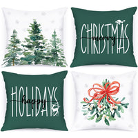 1 x RAW Customer Returns Lanpn 4 pieces cushion cover Christmas cushion cover 50 x 50 cm, modern winter forest decorative Christmas cushions 50 x 50 for Christmas decoration Christmas bed linen sofa decorations green  - RRP €14.4