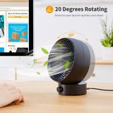 1 x RAW Customer Returns SMARTDEVIL USB Fan, Mini Fan Small Quiet Table Fan Stepless Speed 20 Adjustment, USB Desk Fan Low Noise, USB Fan Easy to Carry, for Office, Home Black  - RRP €19.99