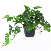 1 x RAW Customer Returns Artificial Plant Monstera 26.6cm, Artificial Monstera Plants Decoration in Pot, Plastic Artificial Hanging Plants Decoration Modern Outdoor for Home Office Living Room Bedroom Bathroom Kitchen Decoration - RRP €20.15