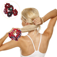 21 x Brand New Christmas Hair Scrunchies 5 Pieces Elastic Hair Ties Ponytail Holder Xmas Bobbles Hairbands for Christmas Party Festival - RRP €188.16