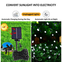 1 x RAW Customer Returns JIMACRO Outdoor Solar String Lights, 22M 200LED Solar String Lights with Remote Control, Upgraded Solar Panel Waterproof String for Outdoor Christmas Decorations - RRP €19.99