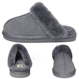 8 x RAW Customer Returns Slippers Women s Sheepskin Slippers Women 100 Lambskin Plush Winter Warm Breathable Slippers Fur Shoes Brown Black Gray Size 36-42EU,GY-40 - RRP €371.04