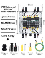 1 x RAW Customer Returns DIHOOL surge protection PV lightning protection DC disconnect switch PV system 2 string 2 in 2 out 1000V 40A circuit breaker Solar feed-in socket balcony power plant - RRP €139.62