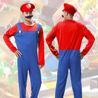 1 x RAW Customer Returns Shengruili Mario Costume Luigi Costume Set, Luigi Costume, Bros Cosplay Costume, Women Men Boys Girls Outfit for Christmas Carnival Fancy Dress Costumes, Adults 15  - RRP €18.37