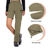 1 x RAW Customer Returns Cycorld women s hiking pants zip-off trekking pants, breathable hiking pants women s quick stretch trekking pants removable zip off outdoor pants summer hiking pants functional pants khaki, S  - RRP €49.99