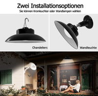 1 x RAW Customer Returns DAYTEE solar lamps for indoors, hanging lamp for outdoors indoors, LED solar spotlight, IP65 waterproof solar light, 5m cable, solar lamp with remote control, solar lamp for garden, balcony, terrace - RRP €28.22