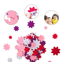 1 x Brand New Jtnohx 120 pieces craft stickers, flower stickers, self-adhesive flower shapes, felt flowers to stick on for school cone scrapbooking - RRP €8.33