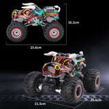 1 x RAW Customer Returns PREBOX Remote Control Monster Truck for Boys 8-12 - RC Bull Car Toys for Kids Ages 4-7, Birthday Gifts for Boys with Music and Lights - RRP €38.08