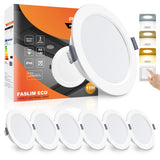 1 x RAW Customer Returns ALUSSO LED recessed spotlights 230V flat 15W ceiling spots warm white neutral white cold white adjustable IP44 ceiling spots recessed lights recessed spots ceiling spotlights for bathroom kitchen living room, set of 6 - RRP €50.29