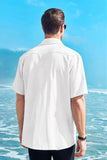 1 x RAW Customer Returns GAMISOTE Men s Casual Shirt Short Sleeve Cotton Summer Shirt Button Down Summer Shirt Regular Fit Traditional Shirt Men, White XL  - RRP €26.2