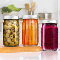 1 x RAW Customer Returns Tebery 6 Pack 32oz Mason Jars with Lids, Square Storage Jars, Mason Jars, Fermentation Jars for Home Kitchen DIY Preserving and Pickling, 960ML - RRP €27.17