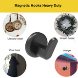 1 x RAW Customer Returns Ant Mag Magnetic Hook Strong for Coat Headphone Bag Cruise Cabinet Kitchen Utensils Hook 64kg Black - RRP €17.77