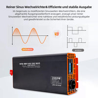 1 x RAW Customer Returns DATOUBOSS 2000W 4000W Voltage Converter 12v to 230v Pure Sine Wave Inverter Power Inverter with EU Sockets, USB Type-C and LCD Display, Converter Power Converter for Truck Camping Household Appliances - RRP €189.97