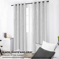 1 x RAW Customer Returns Deconovo blackout curtains with eyelets, thick thermal curtain, cold protection, thermal curtain, heat protection, curtains light protection, thermal curtain for bedroom, 240 x 140 cm height x width , silver grey - RRP €37.74