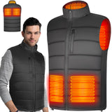 1 x RAW Customer Returns AISHALLY Heated Vest Men Women, Lightweight Electric Heating Vest 3 Temperature Heated Vest Dual Control Soft Heated Jacket WITHOUT BATTERY XXL - RRP €38.39