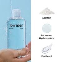 1 x RAW Customer Returns TORRIDEN DIVE-IN low molecular hyaluronic facial toner 300ml - Korean hyaluronic facial toner for sensitive, oily skin - Clean Vegan Beauty, fragrance-free, alcohol-free, dye-free - RRP €26.72