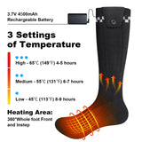 1 x RAW Customer Returns FOTFLACE Heated Socks for Men Women Heated Socks with 4500mAh Rechargeable Battery, 3 Adjustable Temperature Heating Socks for Winter Activities - RRP €30.24