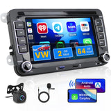 1 x RAW Customer Returns Hikity 2 64GB Android 13 Wireless Carplay Car Radio with Navigation for VW Golf 5 6 Skoda Passat Android Auto Radio with 7 Inch Touch Display Support BT FM EQ WiFi 2USB Rear View Camera - RRP €181.5