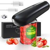 1 x RAW Customer Returns Electric Can Opener, Rechargeable Homtronics Automatic Can Opener with 2 Interchangeable Knife Heads, One Touch Suitable for all can sizes, is the best choice for chefs, seniors, youth - RRP €34.08