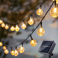 1 x RAW Customer Returns ITICdecor Solar Fairy Lights Outdoor Crystal Balls 20 LED 3M Crystal Balls Outdoor Waterproof Fairy Lights for Garden, Trees, Outdoor, Party, Wedding, Camping Tent, Christmas Warm White  - RRP €11.09