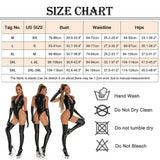 1 x RAW Customer Returns FEOYA Women s Wet Look Body Backless Bodysuit Women Zip Sexy Latex Patent Leather Bodysuits High Cut Thong Open Lingerie Women String Body Lingerie Stockings Gloves Black 3XL - RRP €31.98