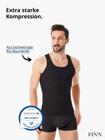 1 x RAW Customer Returns FINN figure-shaping compression undershirt for men - sleeveless shapewear tank top with tummy control effect - body shaper for men made of cotton black XL - RRP €39.31