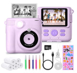 1 x RAW Customer Returns FUNKAM Instant Children s Photo Camera, - 2.4 HD 1080P - with 32GB SD Card, 5 Markers, Stickers, 5 Rolls of Paper, Pendant. Camera for Boys and Girls from 3 to 14 years old. -Birthday Gifts- - RRP €35.51