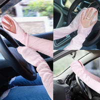 2 x Brand New 3 Pairs UV Protection Arm Sleeves Cooling Arm Sleeves Ice Silk Arm Sleeve Cover with Finger Buckle Women s Ice Arm Sleeves Sun Protection Ice Sleeve for Outdoor Driving Cycling Hiking Fishing Gray White Pink  - RRP €55.2