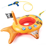 1 x RAW Customer Returns Inflatable boat for children with 2 water pistols with a long range, swimming ring for children, swimming ring for children, pool air mattress, water swimming aid for children, water toy for children, swimming animal- RRP €23.83