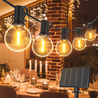 1 x RAW Customer Returns GLUROO LED fairy lights outdoor solar, 24M fairy lights light bulb with 4 lighting modes, 40 2 bulbs, fairy lights outdoor power waterproof for home, patio, party - RRP €59.99